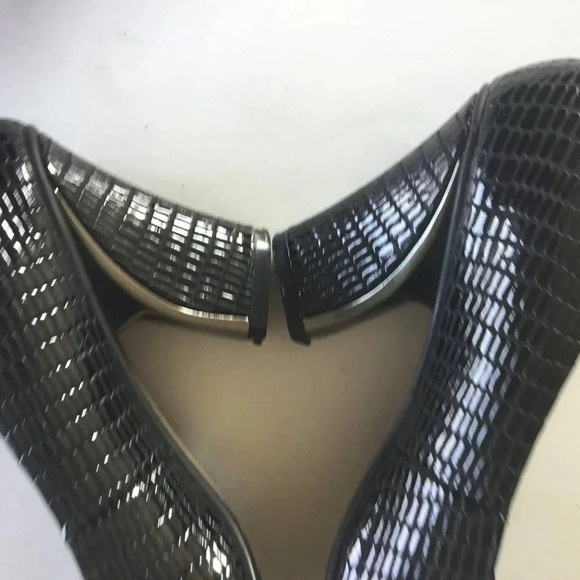 Cole Haan Henry  Grant Black Crocodile-Embossed Heels SZ 7 US / 24 cm - Picture 6 of 8